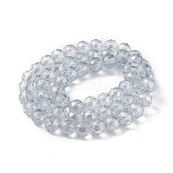 Transparent Electroplate Glass Beads Strands&nbsp;EGLA-F154-PL01