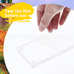 Rectangle Transparent Acrylic Action Figures Display Risers&nbsp;ODIS-WH0329-48A