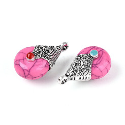 Tibetan Style Resin Pendants&nbsp;RESI-T022-16I