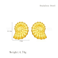 Elegant 304 Stainless Steel Seashell Stud Earrings&nbsp;TI3103