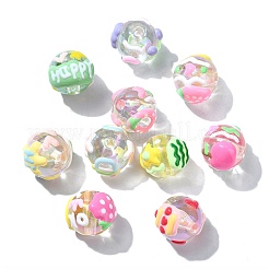 20Pcs 10 Styles Handmade Transparent Acrylic Beads&nbsp;MACR-CJ0002-14