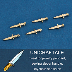 6Pcs 304 Stainless Steel Pendants&nbsp;STAS-UN0031-18
