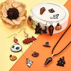 24Pcs 12 Style Halloween Theme Alloy Enamel Pendants&nbsp;ENAM-SZ0002-73