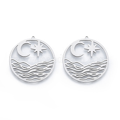 Non-Tarnish 201 Stainless Steel Pendants&nbsp;STAS-N090-LA913-1