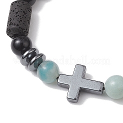 3Ocs Natural Mixed Gemstone Beads Braided Bead  Bracelets&nbsp;BJEW-JB13195