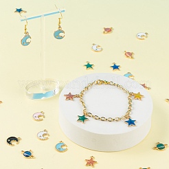 72Pcs Alloy Enamel Pendants&nbsp;ENAM-LS0001-51