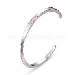 Tarnish Resistant 304 Stainless Steel Cuff Bangles&nbsp;BJEW-D434-05P