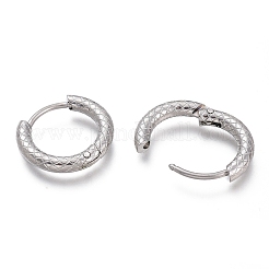 Tarnish Resistant 304 Stainless Steel Huggie Hoop Earrings&nbsp;EJEW-O095-03