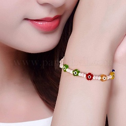 150Pcs 10Colors Handmade Evil Eye Lampwork Beads&nbsp;LAMP-SZ0001-17