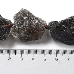 Raw Rough Natural Smoky Quartz Beads Strands&nbsp;G-J388-A08-01