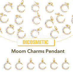 Rack Plating Brass Micro Pave Cubic Zirconia Pendants&nbsp;ZIRC-DC0001-15