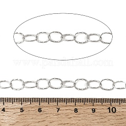 304 Stainless Steel Textured Ring Link Chains&nbsp;CHS-B015-17P