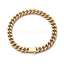 304 Stainless Steel Curb Chain Bracelets for Unisex&nbsp;BJEW-K283-01A-G