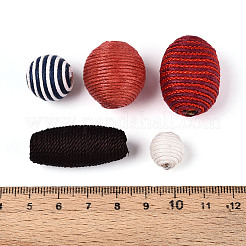 Handmade Waxed Cord Covered Beads&nbsp;M-CR001Y