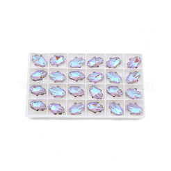 Electroplate Faceted Glass Pendants&nbsp;EGLA-N006-055
