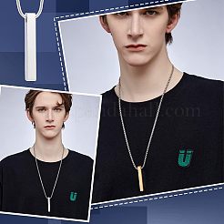 DIY Rectangle Pendant Necklace Making Kits&nbsp;DIY-UN0003-52