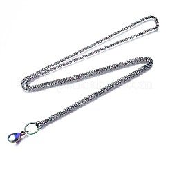 Ion Plating(IP) 304 Stainless Steel Rolo Chain Necklace Making&nbsp;STAS-S119-007