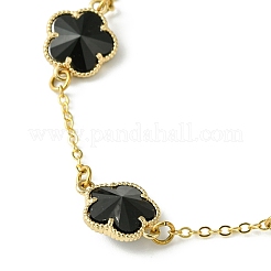 Glass Flower Link Bracelets&nbsp;BJEW-JB10219-03