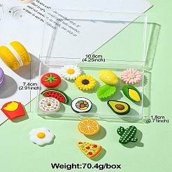 16Pcs 16 Styles Food Grade Eco-Friendly Silicone Focal Beads&nbsp;SIL-CJ0001-27