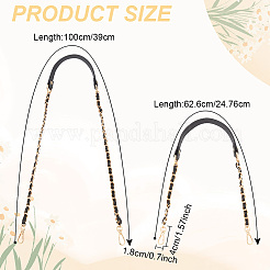 2Pcs 2 Style Imitation Leather Bag Handles&nbsp;DIY-DR0001-25C