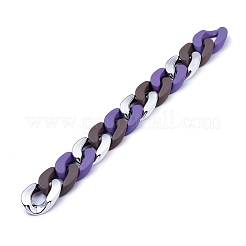 Three Tone Handmade Curb Chains&nbsp;AJEW-JB00602-03