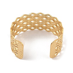 Hollow Wide Version Open Cuff Bangles&nbsp;BJEW-U006-03G-05