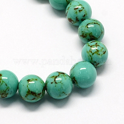 Dyed Synthetic Turquoise Gemstone Bead Strands&nbsp;TURQ-R032-8mm-XSS10
