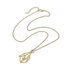 Crystal Cage Holder Necklace&nbsp;NJEW-JN04588