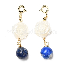 Natural Lapis Lazuli Round Pendant Decorations&nbsp;G-G008-11G