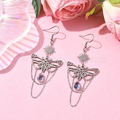 201 Stainless Steel Butterfly Dangle Earrings&nbsp;EJEW-TA00367-02