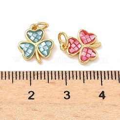 Brass Enamel Pendants&nbsp;KK-H534-13G