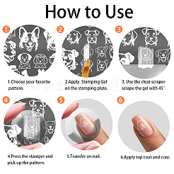 304 Stainless Steel DIY Nail Art Templates&nbsp;MRMJ-PH0003-10B