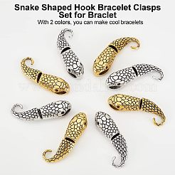 12 Sets 6 Colors Tibetan Style Alloy Hook
 and S-Hook Clasps&nbsp;FIND-NB0002-94