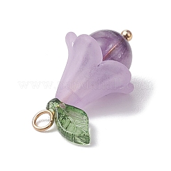 5Pcs 5 Styles Natural Amethyst & Dyed Quartz Crystal & Green Aventurine & Rose Quartz & Synthetic Green Turquoise Pendants&nbsp;PALLOY-TA00147