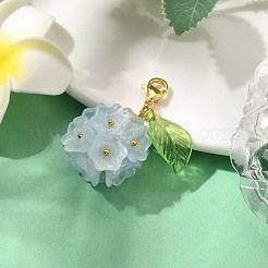 Flower Glass Pendant Decoration&nbsp;HJEW-TA00286-03
