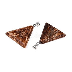 Natural Tree Bark Agate Pendants&nbsp;G-Q606-12