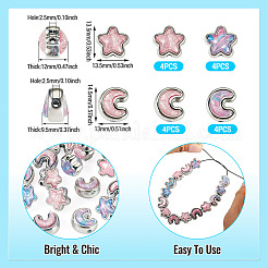 16Pcs 4 Styles Opaque Acrylic Beads&nbsp;OACR-TA0004-25