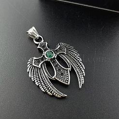 Vintage Gothic 304 Stainless Steel Cubic Zirconia Pendant Necklaces&nbsp;ZQ9567