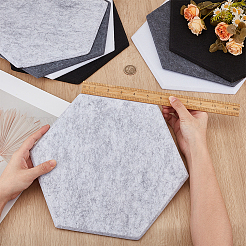 8Pcs 4 Colors Hexagon Sound-absorbing Felt Board&nbsp;AJEW-FG0004-70