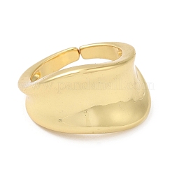Rack Plating Brass Twist Open Cuff Rings&nbsp;RJEW-E290-04G