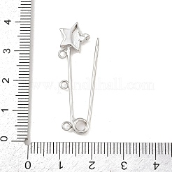 Star Brass Brooch Findings&nbsp;KK-Z132-01P-02