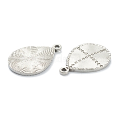 304 Stainless Steel Pendants Cabochon Settings for Enamel&nbsp;STAS-P279-13P