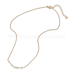 12Pcs 12 Styles Constellation Brass Star & Natural Mixed Stone Faceted Round Beaded Pendant 304 Stainless Steel Cable Chain Necklaces&nbsp;NJEW-JN05612