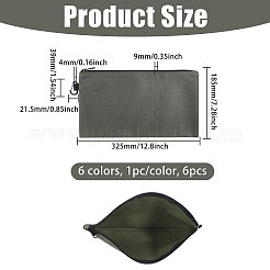 6Pcs 6 Colors Multipurpose Nylon Oxford Fabric Clutch Bags with Alloy Zipper&nbsp;ABAG-GL0001-04