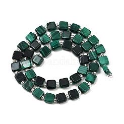 Natural Malachite Beads Strands&nbsp;G-L630-A01-7x7mm