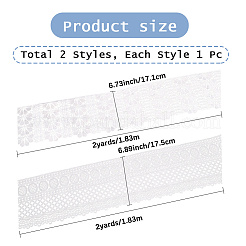 4 Yards 2 Styles Milk Fiber Lace Trim Ribbon&nbsp;OCOR-CY0001-08A