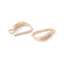 Brass Micro Pave Clear Cubic Zirconia Ear Hooks&nbsp;ZIRC-P100-05G-02