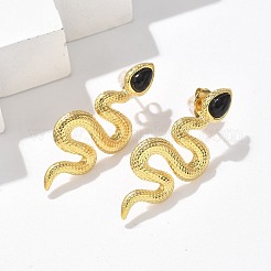 304 Stainless Steel Stud Earrings&nbsp;EJEW-C137-05C-G