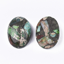 Synthetic Gold Line Regalite/Imperial Jasper/Sea Sediment Jasper Cabochons&nbsp;G-S329-079B