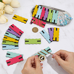 24Pcs 6 Colors Leather Tangle-Free Necklace Display Cards&nbsp;NDIS-OC0001-01